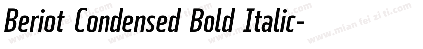 Beriot Condensed Bold Italic字体转换